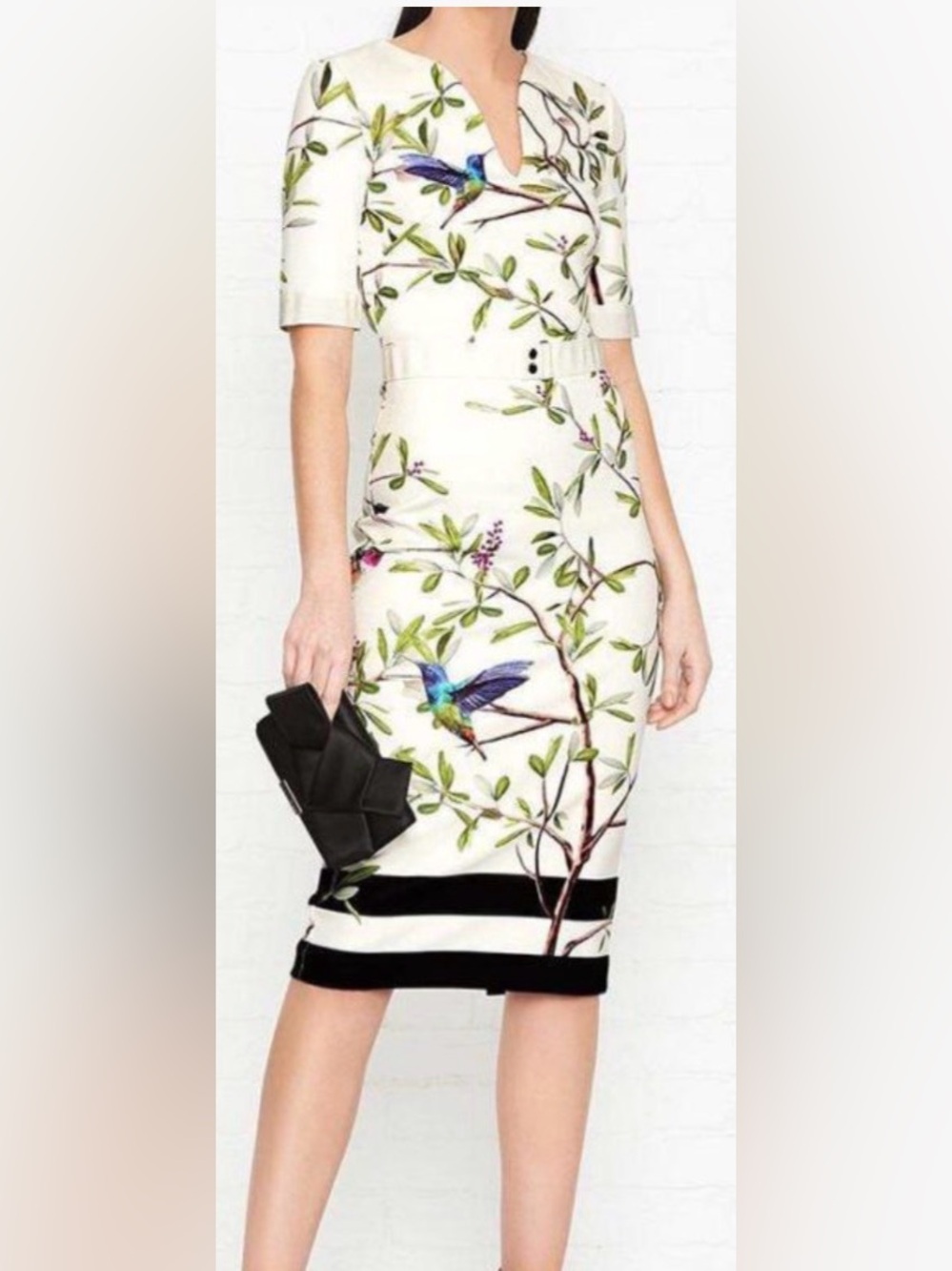 Ted Baker Everly Highgrove Sleeved Bodycon Dress (Size 2) Ptp 17” - Picture 1 of 7